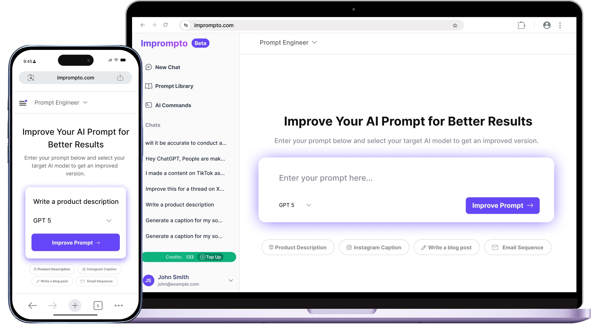 impromto product mockup
